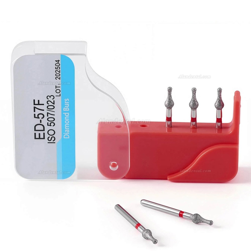 5pcs/Box Dental Diamond Bur (Grit Fine/Extra Fine/Medium)